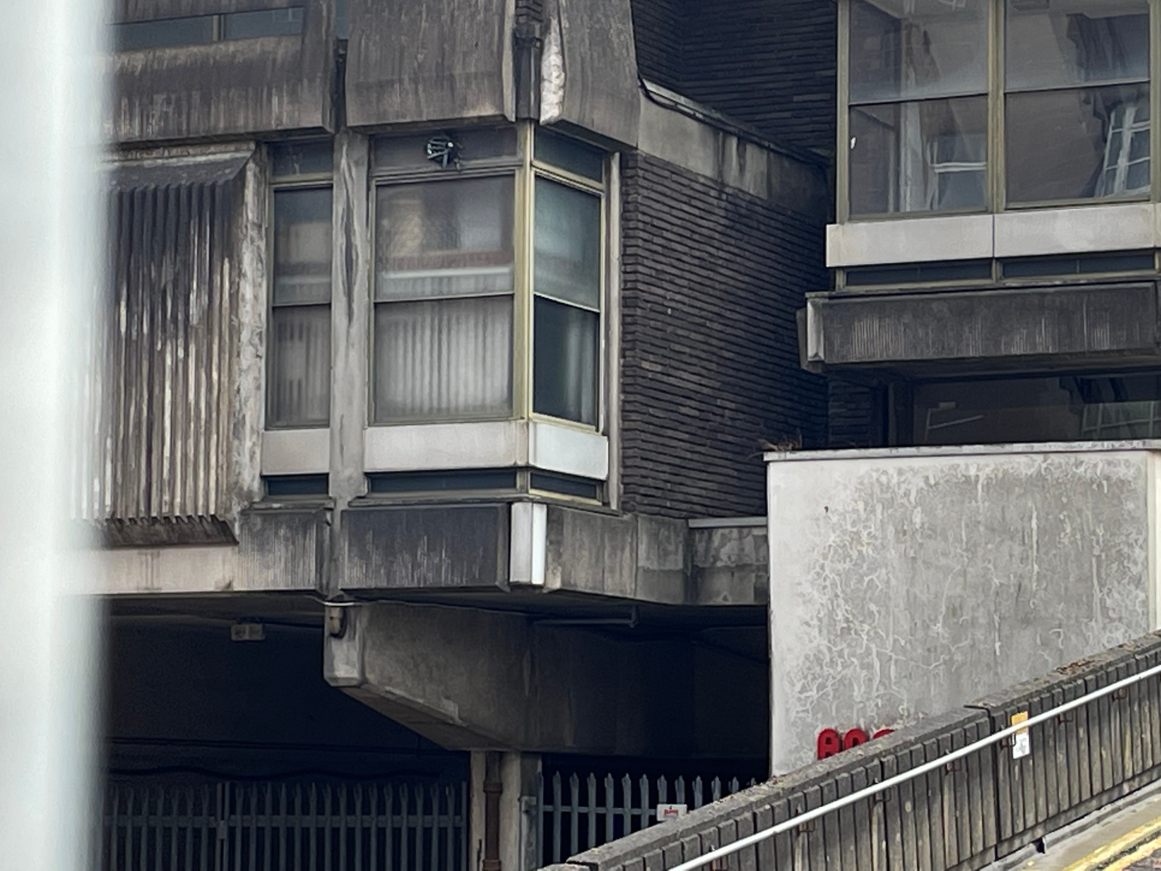 A brutalist building.