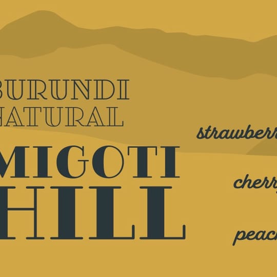 The label for Canny Goat's "Migoti Hill" roast.